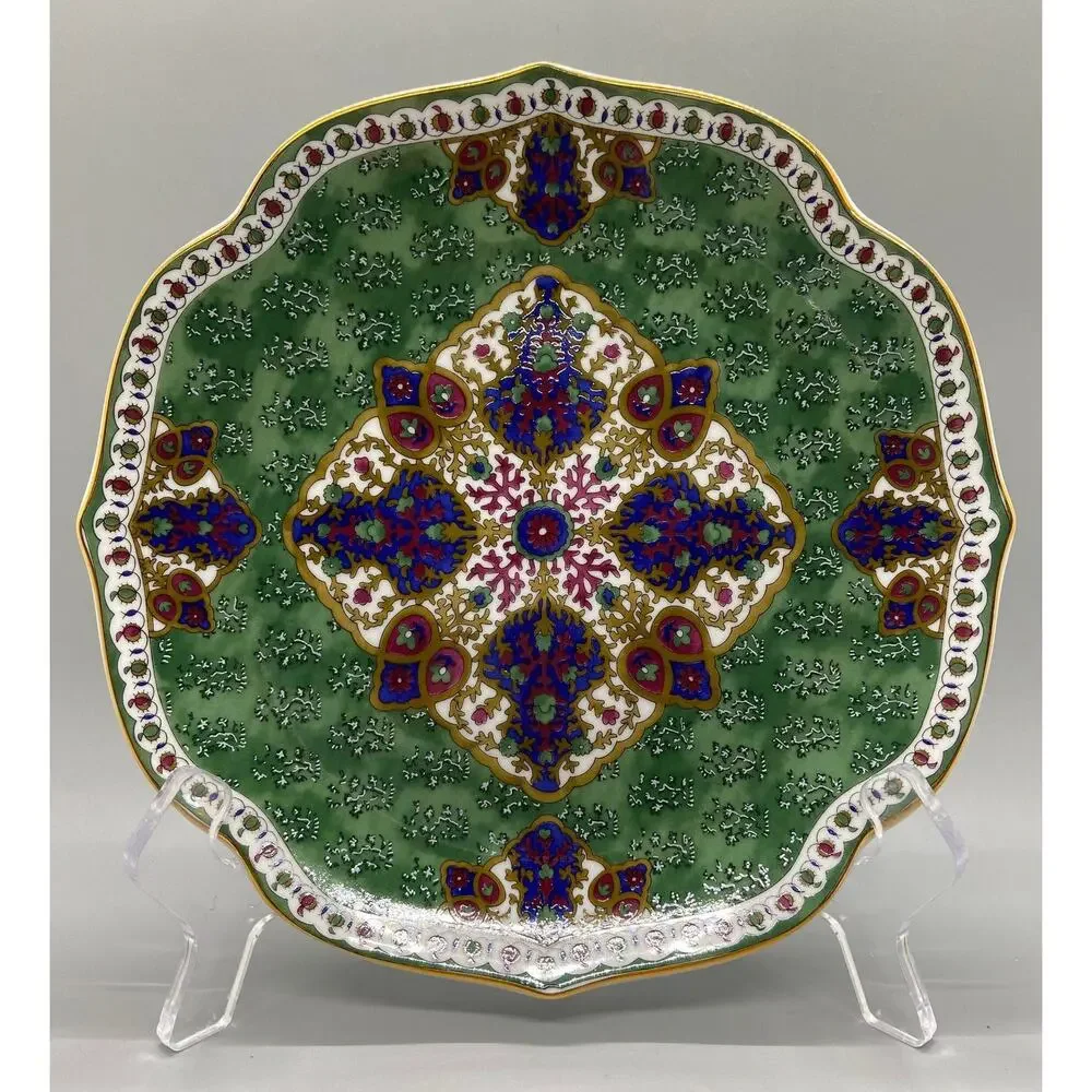 Pair Vintage Samarkand Takahashi San Fransisco Hand Decorated Decorative Plates